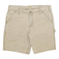 CARHARTT Womens Shorts Beige Casual Plain UK 10 W32 Original Fit Cotton Blend