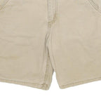 CARHARTT Womens Shorts Beige Casual Plain UK 10 W32 Original Fit Cotton Blend