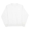 CHAMPION REVERSE WEAVE Mens White Crew Neck L Cotton Blend Pullover Sweatshirt