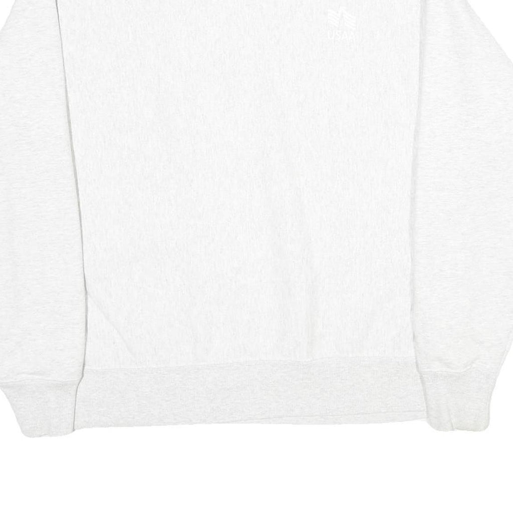 CHAMPION REVERSE WEAVE Mens White Crew Neck L Cotton Blend Pullover Sweatshirt