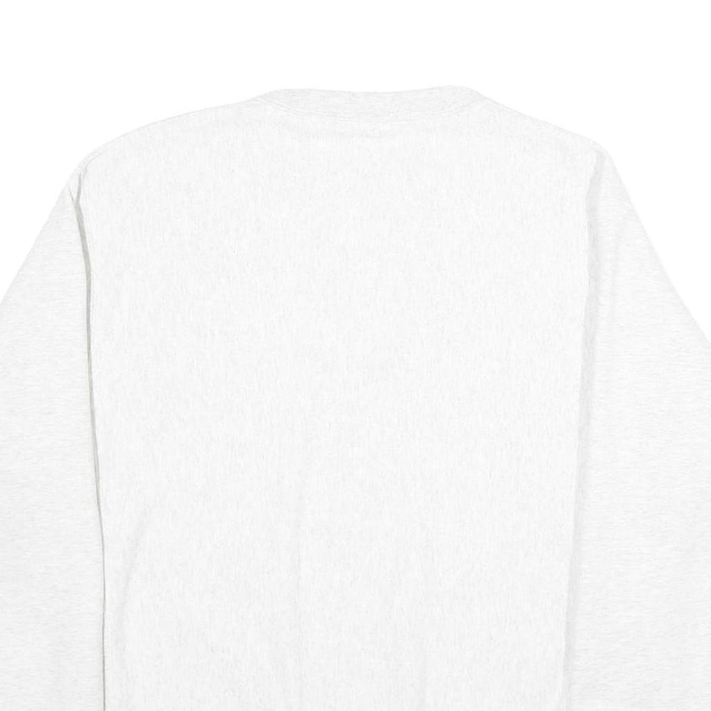 CHAMPION REVERSE WEAVE Mens White Crew Neck L Cotton Blend Pullover Sweatshirt