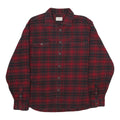 JACHS Mens Red & Black Check Shirt 2XL Cotton Long Sleeve Casual Buttoned