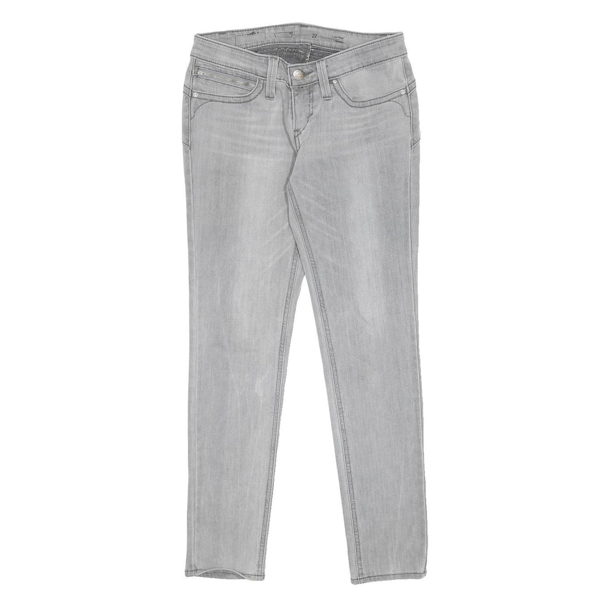LEVI'S Womens Slim Grey Denim Skinny Jeans Cotton Blend W27 L30 Stylish