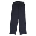 DICKIES Mens Cotton Navy Regular Straight Trousers W32 L34 Workwear Zip Closure
