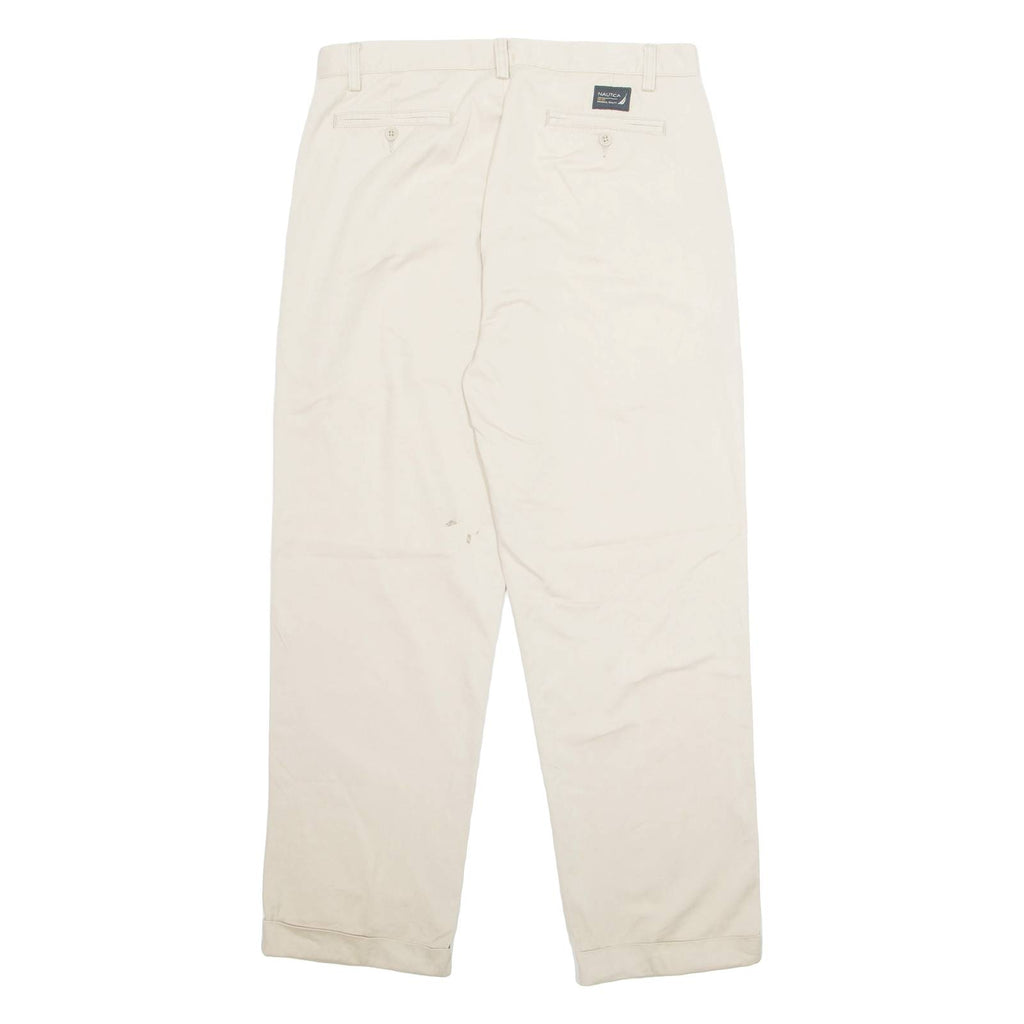 NAUTICA Chino Workwear Mens Trousers Beige Regular Straight W33 L30