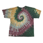 SUNDOG Mens Green & Brown Tie Dye T-Shirt M Short Sleeve Crew Neck Casual