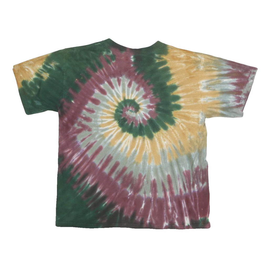 SUNDOG Mens Green & Brown Tie Dye T-Shirt M Short Sleeve Crew Neck Casual