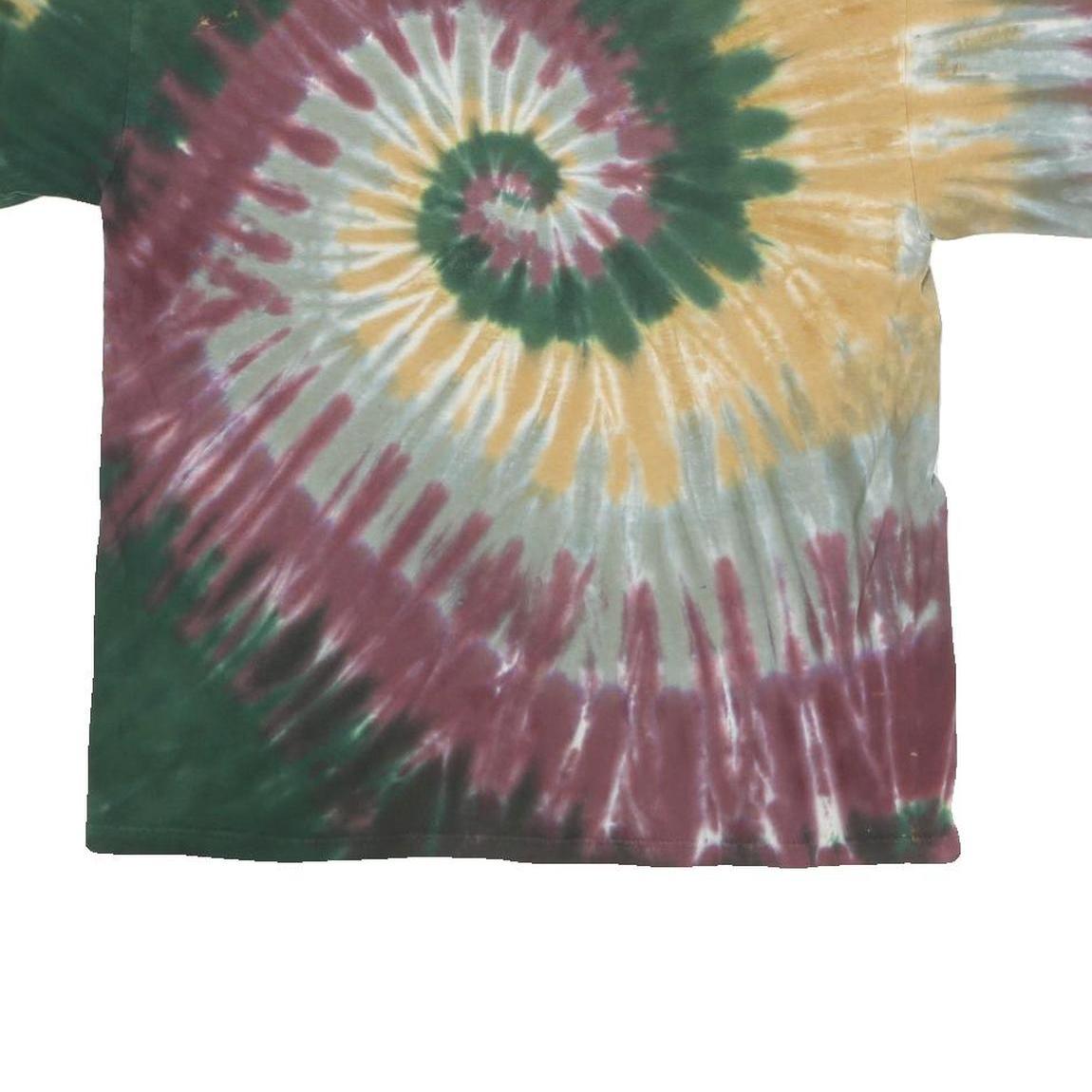 SUNDOG Mens Green & Brown Tie Dye T-Shirt M Short Sleeve Crew Neck Casual