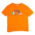FILA Mens T-Shirt Orange USA Crew Neck M