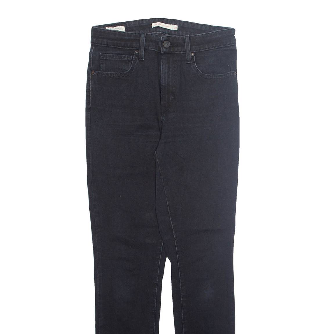 LEVI'S Womens Jeans Black Regular Tapered W28 L30