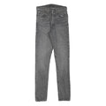 LEVI'S 501S Womens Jeans Grey Regular Skinny Denim Raw W24 L30 Button Fly