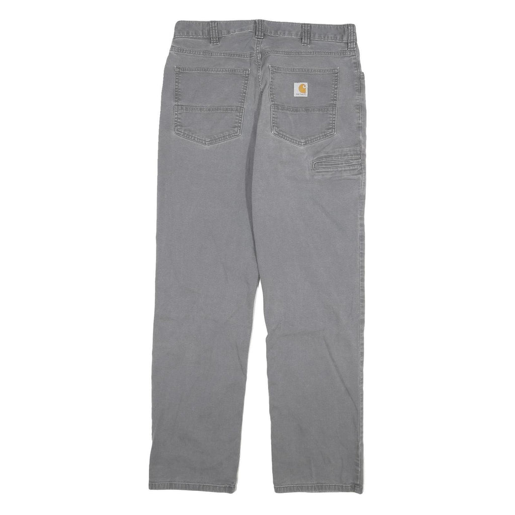 CARHARTT Mens Relaxed Grey Jeans Denim W31 L31 Workwear Durable Zip Fly
