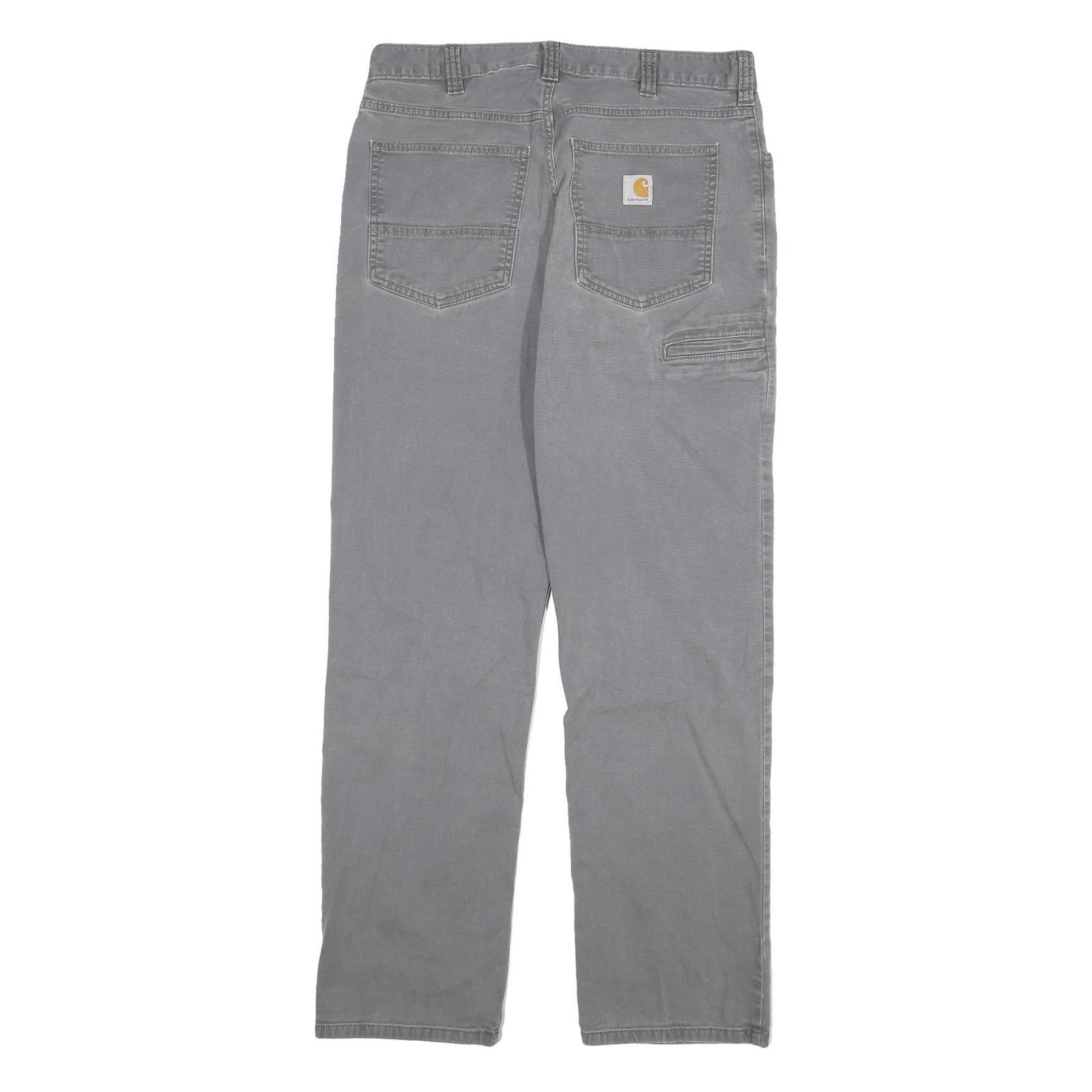 CARHARTT Mens Relaxed Grey Jeans Denim W31 L31 Workwear Durable Zip Fly