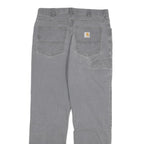CARHARTT Mens Relaxed Grey Jeans Denim W31 L31 Workwear Durable Zip Fly