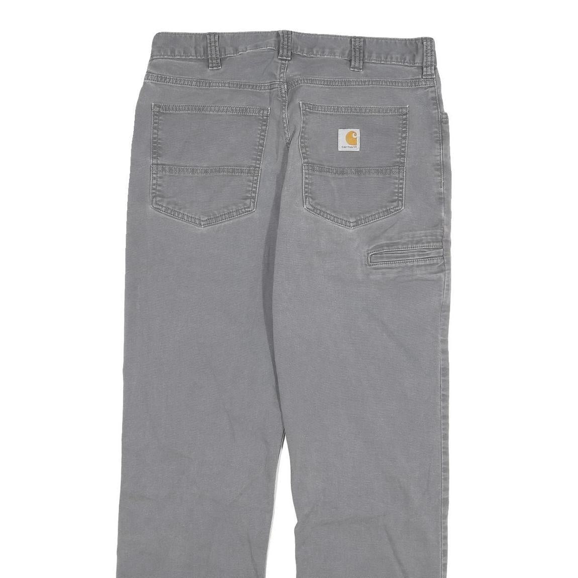 CARHARTT Mens Relaxed Grey Jeans Denim W31 L31 Workwear Durable Zip Fly