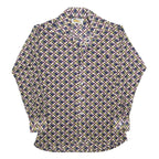 BANYAN Mens Blue Maroon & Yellow Checked Shirt L Classic Nylon Long Sleeve