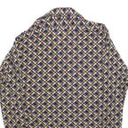 BANYAN Mens Blue Maroon & Yellow Checked Shirt L Classic Nylon Long Sleeve
