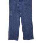 Womens Patchwork Blue Denim Regular Fit Straight Leg Jeans Cotton Blend W30 L30