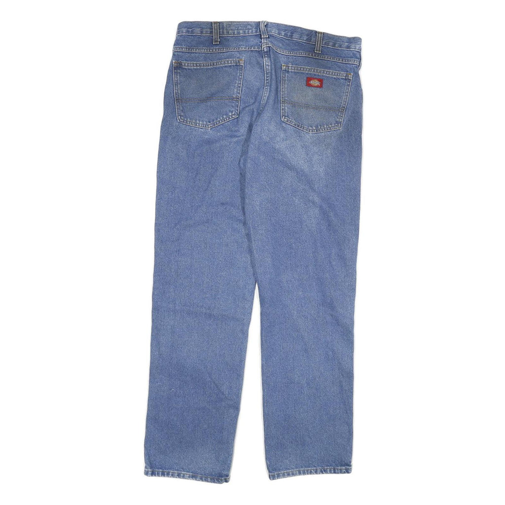 DICKIES Mens Jeans Blue Regular Straight Denim Medium W32 L34 Workwear Classic
