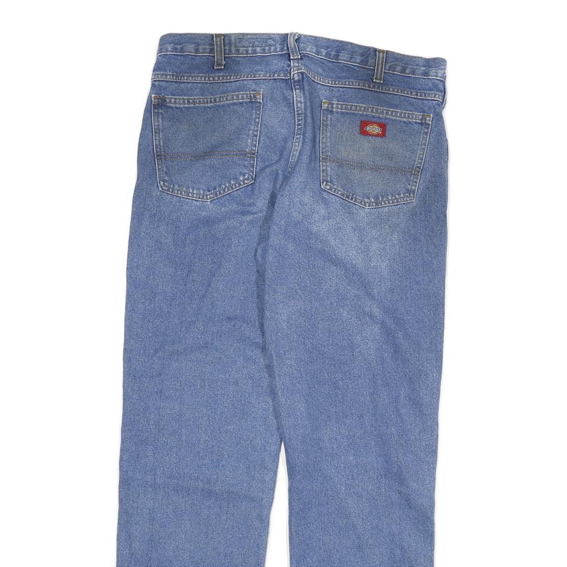 DICKIES Mens Jeans Blue Regular Straight Denim Medium W32 L34 Workwear Classic