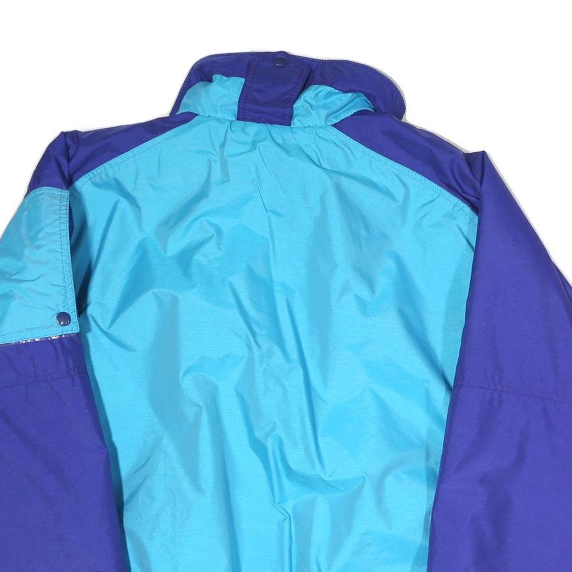 ASTRO SPORTSWEAR Mens Blue & Purple Windbreaker Jacket L Polyester Zip Casual