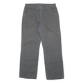 CARHARTT Mens Cotton Grey Regular Straight Trousers W31 L29 Button Closure
