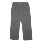 CARHARTT Mens Cotton Grey Regular Straight Trousers W31 L29 Button Closure
