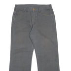 CARHARTT Mens Cotton Grey Regular Straight Trousers W31 L29 Button Closure