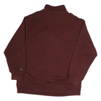 NAUTICA Mens Maroon 1/4 Zip Hoodie 2XL Cotton Pullover Sweatshirt