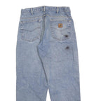 CARHARTT Mens Jeans Blue Regular Straight Denim Stone Wash W32 L30 Casual