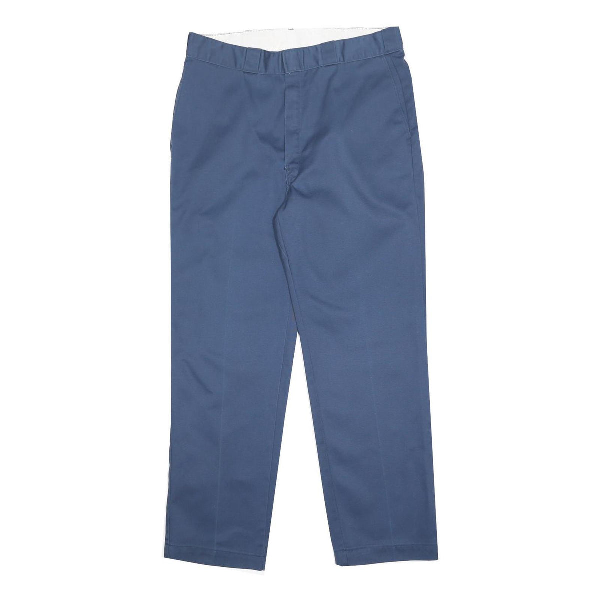 DICKIES Mens Regular Fit Blue Cotton Blend Trousers W36 L32 Workwear Zip Closure