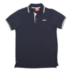 SLAZENGER Mens Navy Blue Polo Shirt XS Short Sleeve Cotton Blend Basic Sporty