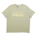ACDC Womens Beige Graphic T-Shirt L Short Sleeve Crew Neck Cotton Blend Band Tee