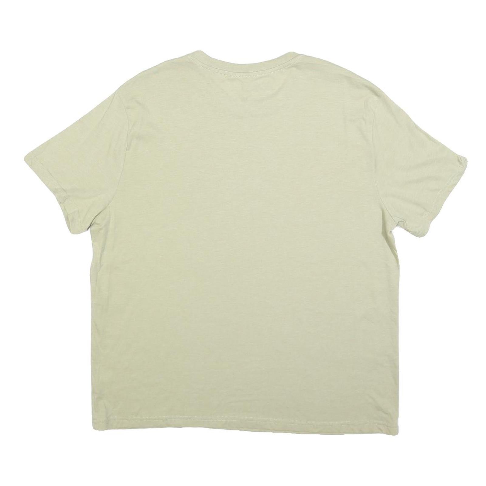 ACDC Womens Beige Graphic T-Shirt L Short Sleeve Crew Neck Cotton Blend Band Tee