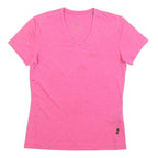 JACK WOLFSKIN Womens Pink T-Shirt S Short Sleeve V-Neck Lightweight Sport