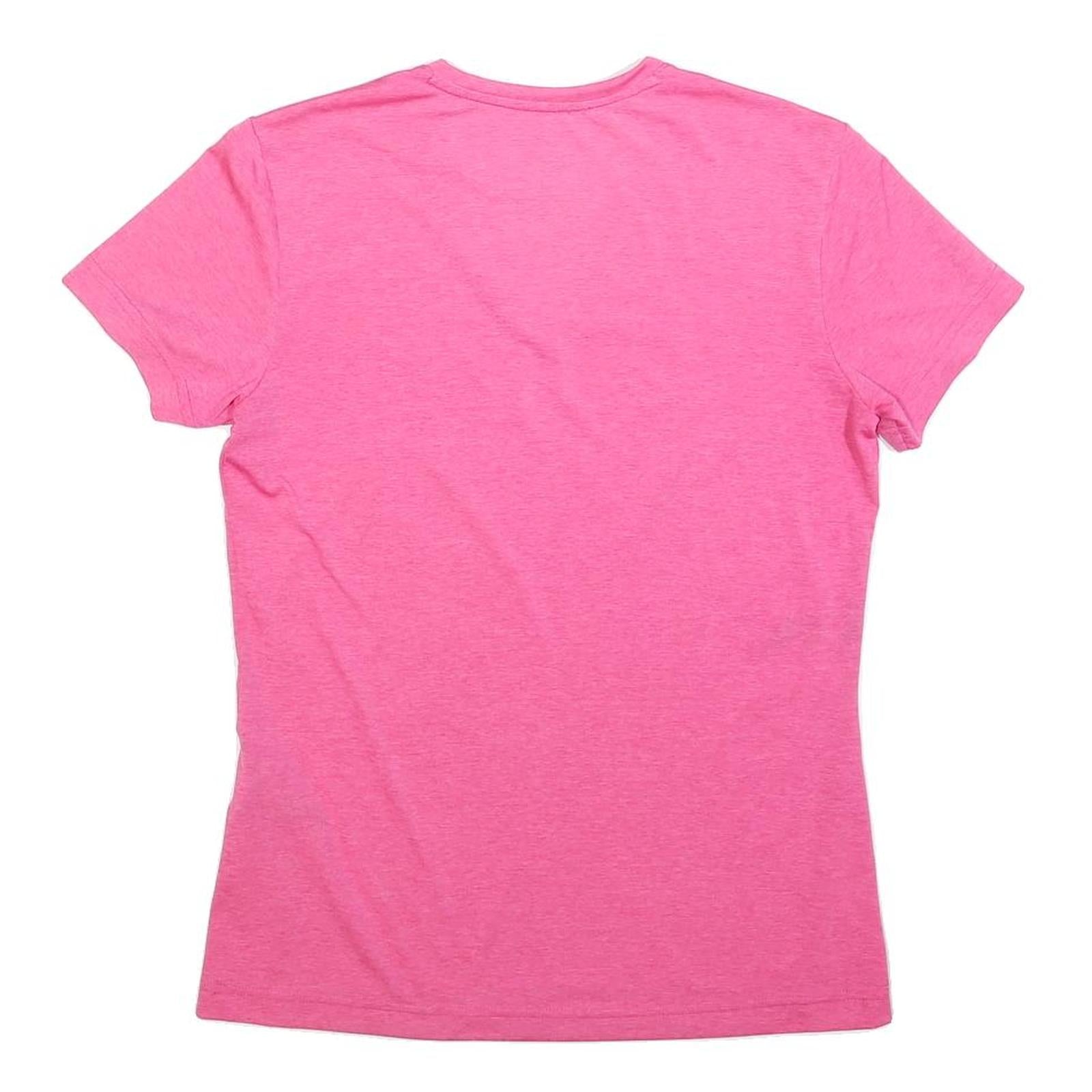JACK WOLFSKIN Womens Pink T-Shirt S Short Sleeve V-Neck Lightweight Sport