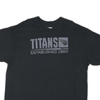 NFL Mens Black Titans Graphic T-Shirt 2XL Short Sleeve Crew Neck Cotton