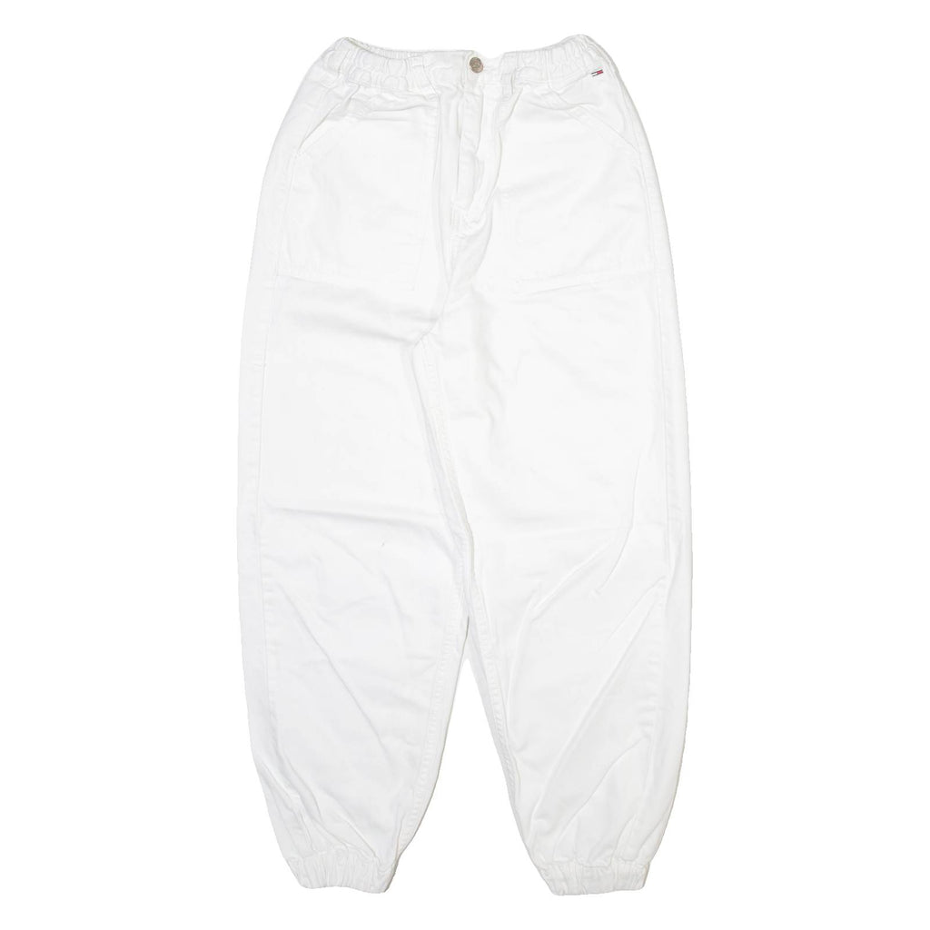 TOMMY HILFIGER Womens Trousers White Relaxed Tapered W24 L26