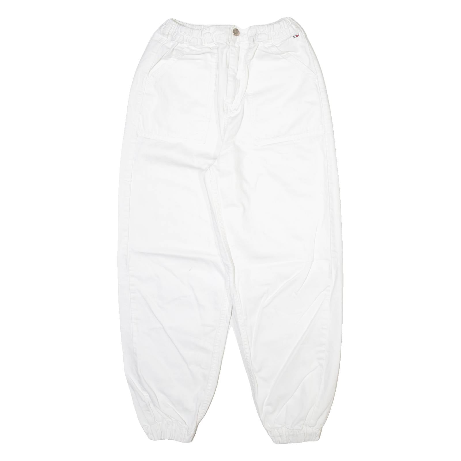 TOMMY HILFIGER Womens Trousers White Relaxed Tapered W24 L26