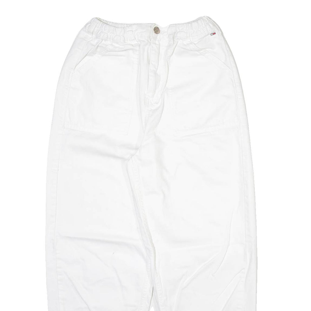 TOMMY HILFIGER Womens Trousers White Relaxed Tapered W24 L26