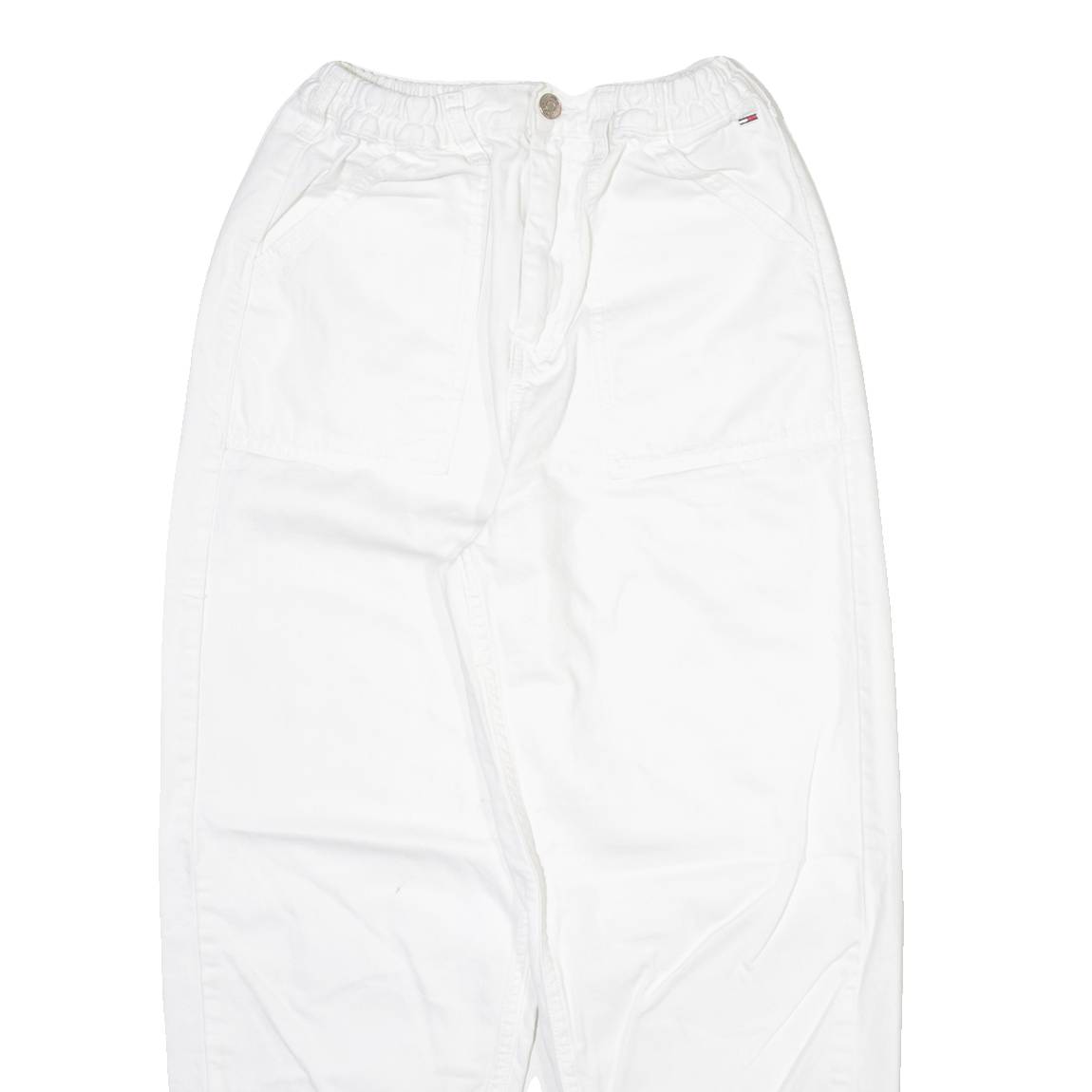 TOMMY HILFIGER Womens Trousers White Relaxed Tapered W24 L26