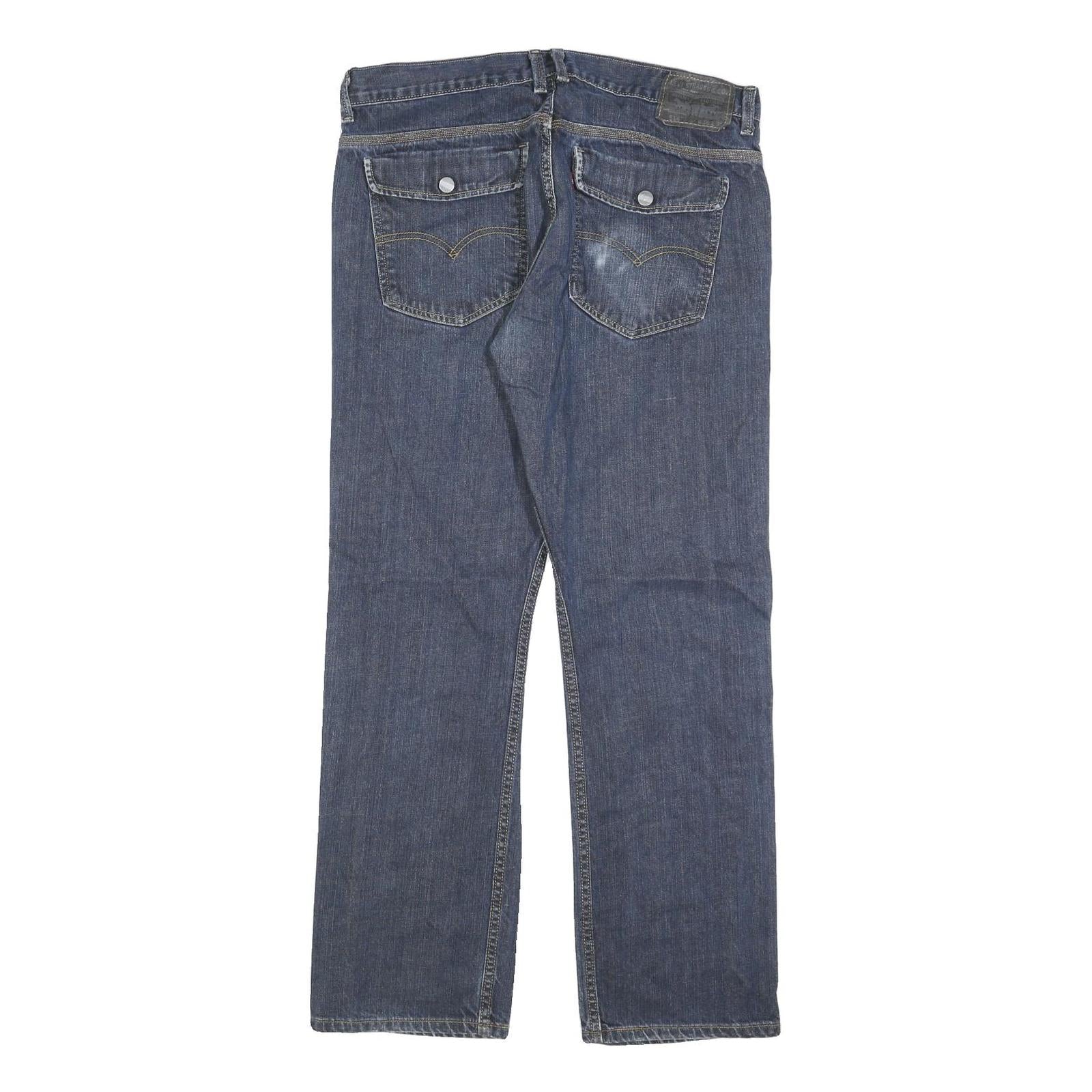 LEVI'S 514 Classic Mens Jeans Blue Classic Straight Denim Medium W36 L32 Durable