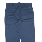 DICKIES Mens Cotton Navy Regular Zip Trousers W38 L25 Workwear Classic Pants