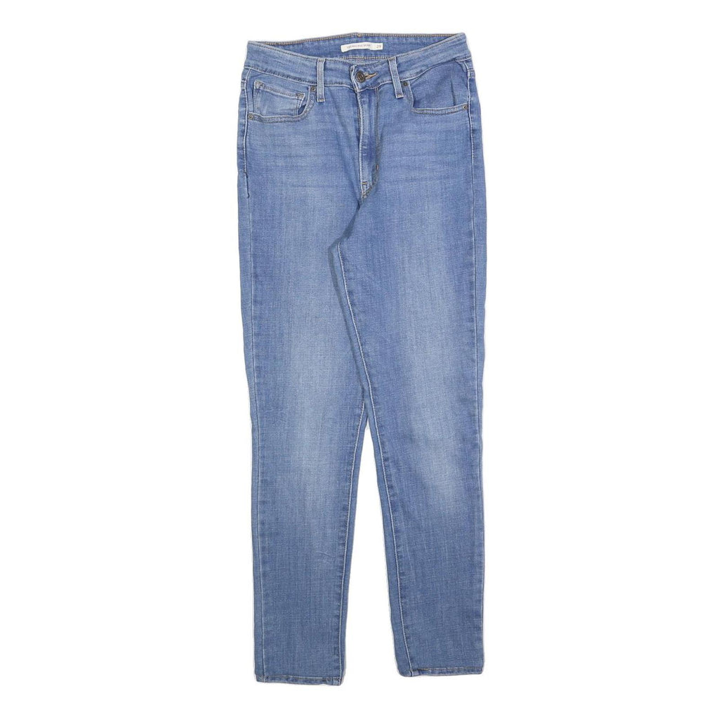 LEVI'S 721 Womens Jeans Blue Slim Skinny Denim Light W26 L27 Stylish Zip