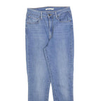 LEVI'S 721 Womens Jeans Blue Slim Skinny Denim Light W26 L27 Stylish Zip
