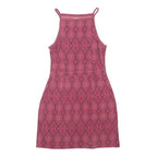 HOLLISTER Womens Pink & Dark Pink Bodycon Cotton Blend Dress Sleeveless S Summer