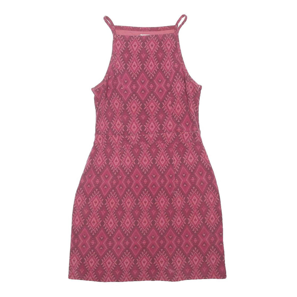 HOLLISTER Womens Pink & Dark Pink Bodycon Cotton Blend Dress Sleeveless S Summer