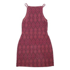 HOLLISTER Womens Pink & Dark Pink Bodycon Cotton Blend Dress Sleeveless S Summer