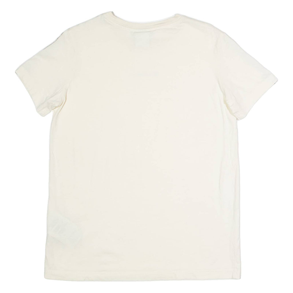 CHAMPION Womens T-Shirt Cream Crew Neck L