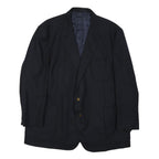 Mens Black Coach Wool Button Jacket XL Woven Plain Tailored Formal Wear